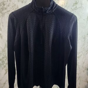 Xersion 1/4 Zip Black Active Top